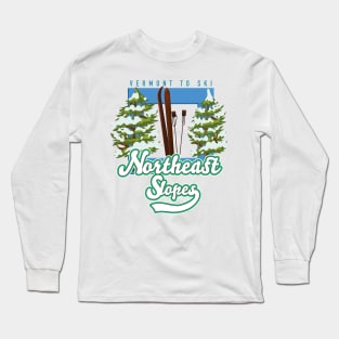 Northeast Slopes Vermont Ski logo Long Sleeve T-Shirt